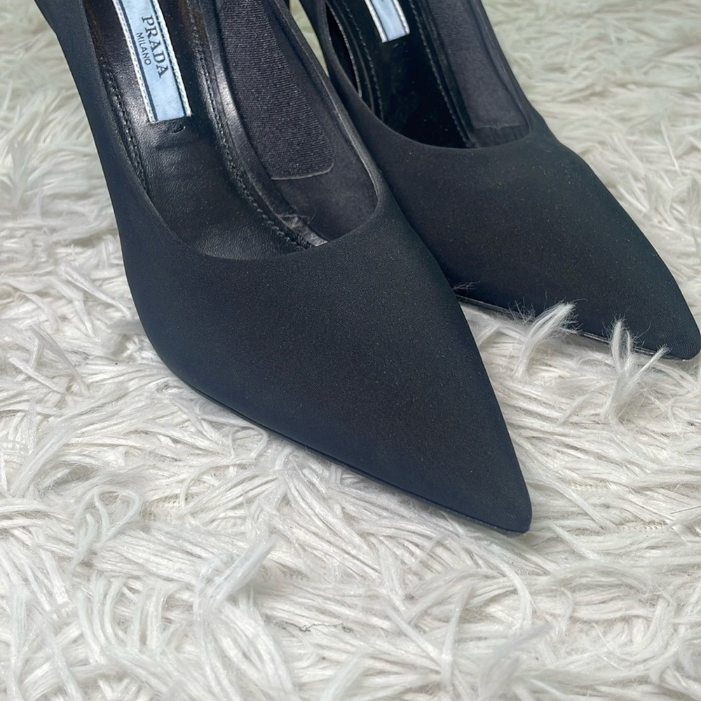 Prada Black Pointed Toe Heels – Size 36.5 with Dust Bags - Picture 3 of 4